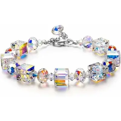 Ahlsen Bracelet pour femme Bracelet en cristal Northern Lights, cadeau de bijoux pour femme avec boîte à bijoux cadeau (Type A)