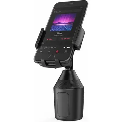 Ahlsen Support Universel pour téléphone Portable de Voiture Support pour Porte-gobelet pour Smartphone, diamètre Max. 5,7 cm - 8,9 cm - Compatible avec iPhone, Galaxy S6/S7/S8 et Plus