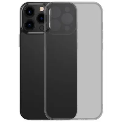 Coque pour iPhone 13 Pro, boîtier rigide avec cadre en gel, noir