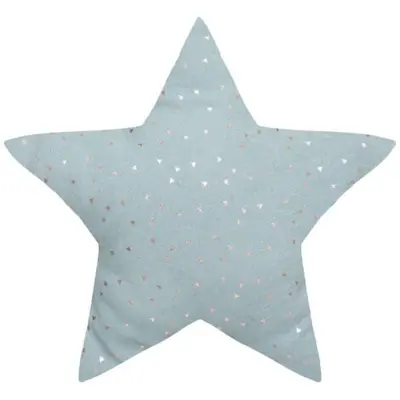 Coussin enfant Oya étoile bleu clair 40x40cm - Atmosphera créateur d'intérieur