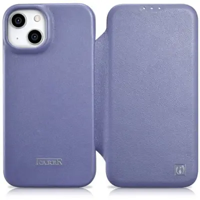 iPhone 14 Plus Étui à rabat magnétique MagSafe CE Premium Cuir violet clair