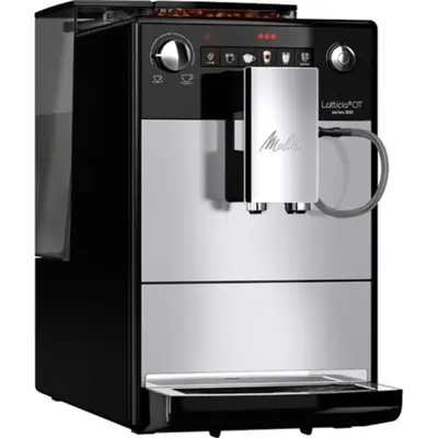 Melitta Latticia One Touch Argent, Machine à Café à Grain avec Broyeur, Silencieuse, Système Latte Perfection, Mode 1 à 2 Tasses, Automatique, F300-101, 1450W (F300-101)