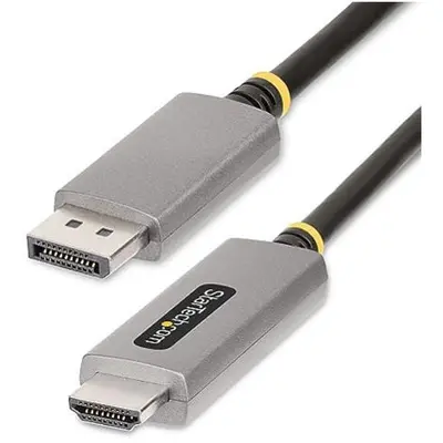 StarTech.com Câble Adaptateur DisplayPort vers HDMI, 8K 60Hz, 4K 144Hz, HDR10, DP 1.4 vers HDMI 2.1 - Convertisseur Vidéo Actif, Adaptateur DisplayPort vers Moniteur HDMI M/M (133DISPLAYPORTHDMI21) (1