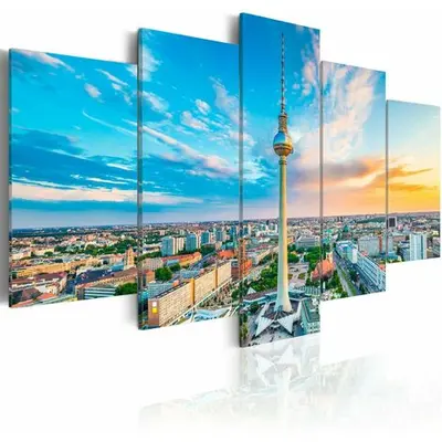 Tableau Tour de télévision de Berlin, Allemagne - 100 x 50 cm