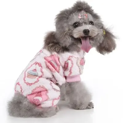 Vêtements pour animaux de compagnie d'Halloween Vêtements pour animaux de compagnie de personnalité de Noël Pyjamas chauds pour animaux de compagnie d'hiver（Rose L）