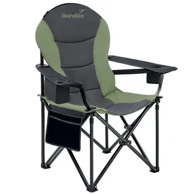 Chaise pliante camping Relax Comfort - Max 160 kg - Sac transport - Vert