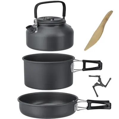 Set de cuisine camping Packpot Ultralite 18 casserole poêle bouilloire alu