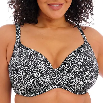 Haut de maillot de bain plongeant grande taille Pebble cove