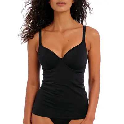 Haut de maillot de bain tankini uni à armatures Jewel cove