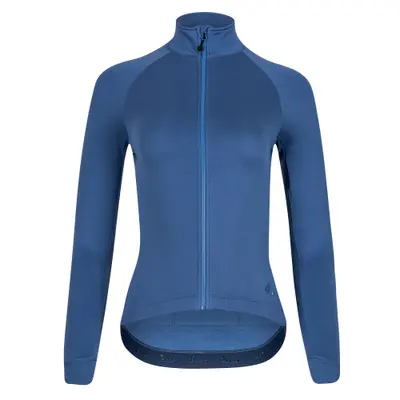 Maillot à manches longues de cyclisme pour femmes Hiver Profond Bijou Bleu