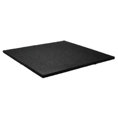 Carrelage sol sportif 100x100cm 20mm - Grain fin - Noir