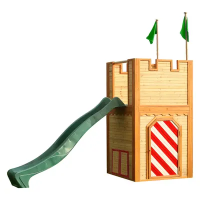 AXI Arthur, Maison Enfant en Bois FSC, Cabane en bois, Toboggan Vert