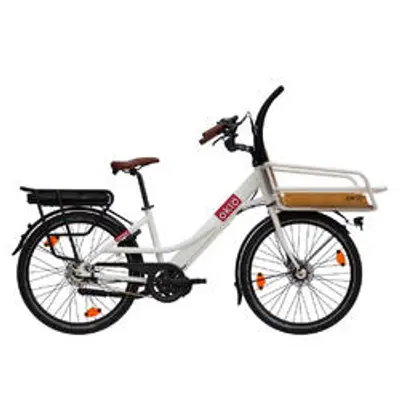 Vélo cargo compact électrique - Familéö 7 vitesses Blanc