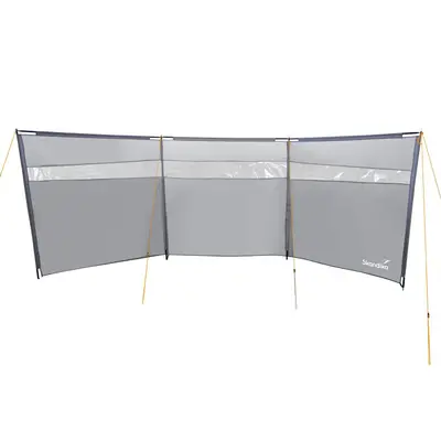 Paravent de camping Bora - Brise-Vue - 6,0 x 1,4 m - Résistant au vent - Gris