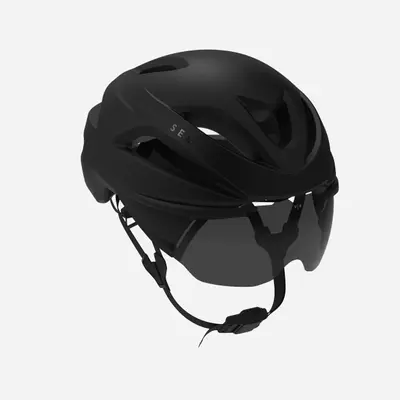 CASQUE TRIATHLON AVEC ECRAN AMOVIBLE CATEGORIE 3 ET BOUCLE MAGNETIQUE NOIR MAT