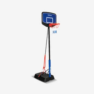 Panier de basket Enfant Dunk sur pied réglable 1,60m à 2,20m - K900 Bleu Noir