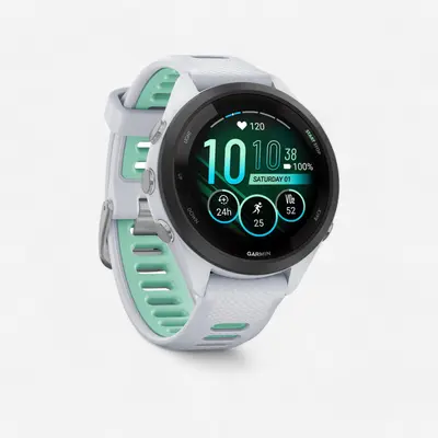 MONTRE CONNECTÉE MULTISPORT GPS CARDIO - GARMIN FORERUNNER 265S MUSIC BLANCHE