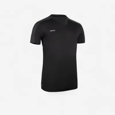 Maillot de Football Adulte ESSENTIEL manches courtes noir