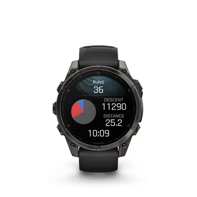 Montre connectée AMOLED Sapphire Titane Carbon Gray DLC 47mm, Fēnix® 8 noir