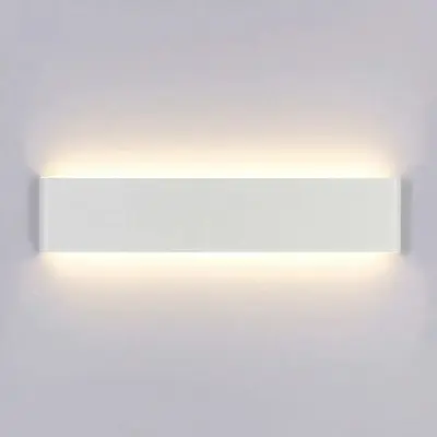 Applique Murale Interieur LED Blanc 14W 3000K Lampe Murale Blanc Chaud Moderne Design AC 220V pour Chambre Salon Escalier Couloir Acrylique 40CM