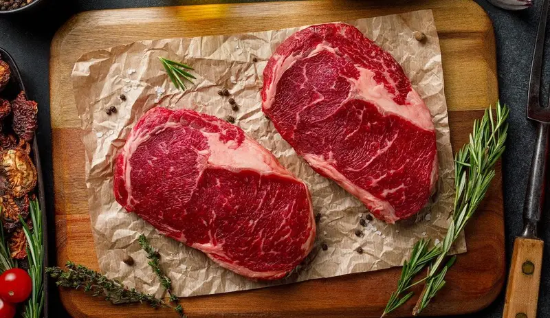 Boeuf prêt à être cuit