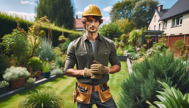 Une personne qui porte un équipement de sécurité