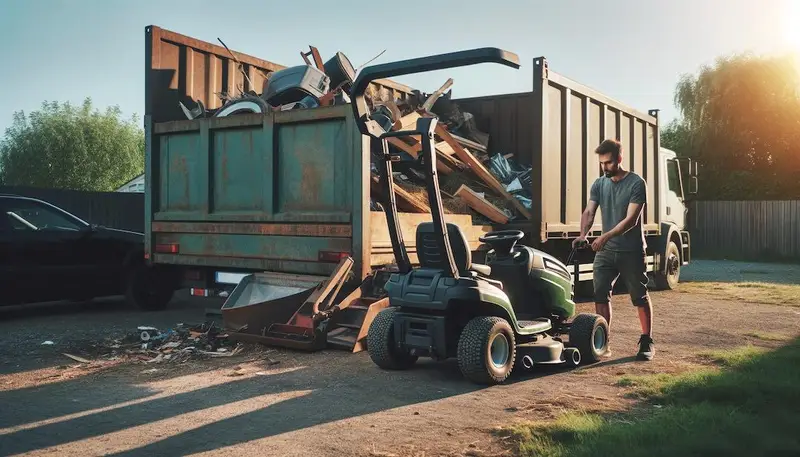Recyclage d'un tracteur tondeuse autoportée